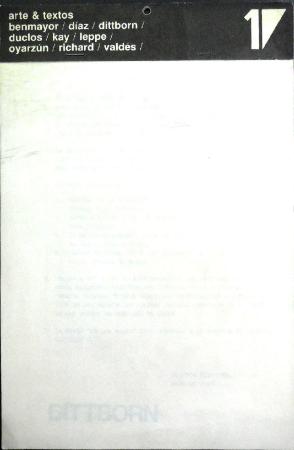 Arte & Textos, benmayor, díaz, dittborn, duclos, kay, leppe, oyarzún, richard, valdés