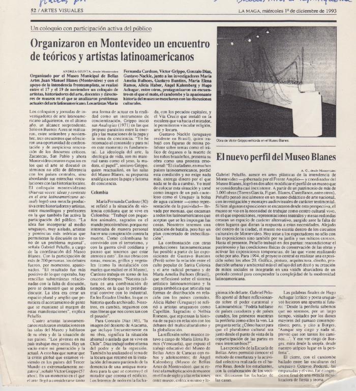 Organizaron en Montevideo un encuentro de teóricos y artistas latinoamericanos