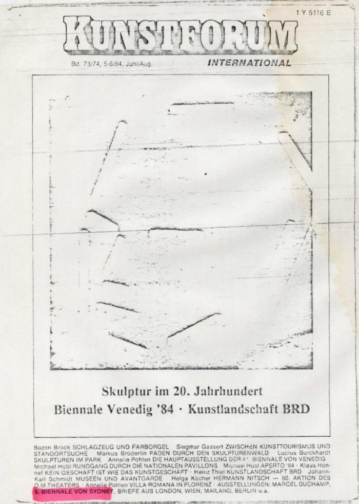 Kunstforum International Nº 73/74