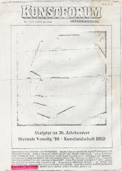 Kunstforum International Nº 73/74