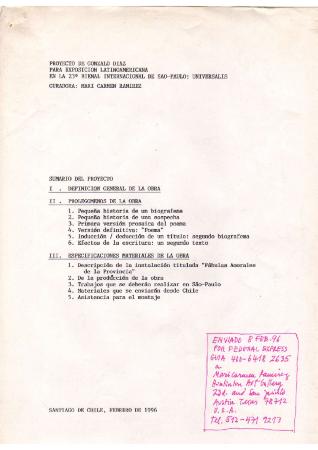 Proyecto Fábulas Amorales de la Provincia para 23ª Bienal de Sao Paulo 