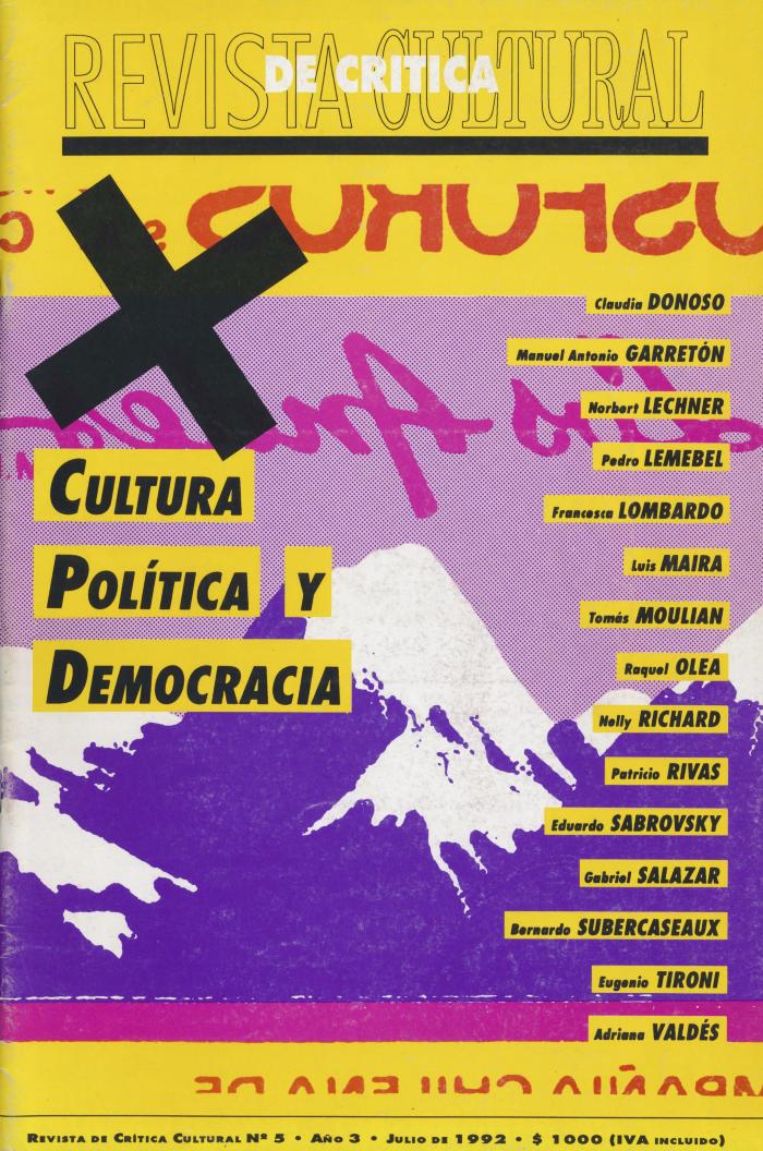 Diseño de Portada y Contraportada de la Revista de Critica Cultural N5