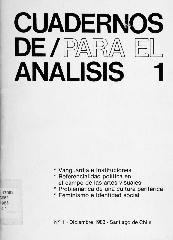 Cuadernos de/para el análisis 1
