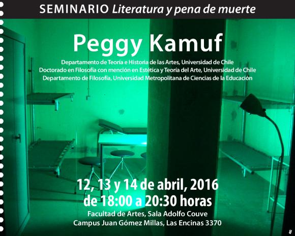 Peggy Kamuf. Seminario Literatura y pena de muerte