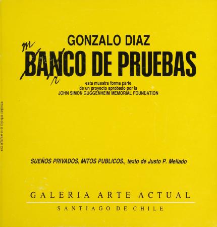 Gonzalo Díaz, Banco/Marco de Pruebas