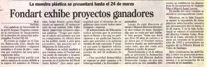 Fondart exhibe proyectos ganadores
