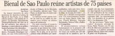 Bienal de Sao Paulo reúne artistas de 75 países