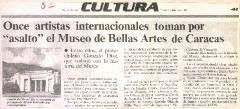 Once artistas internacionales toman por "asalto" el Museo de Bellas Artes de Caracas