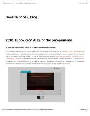 2010_Exposición Al calor del pensamiento
