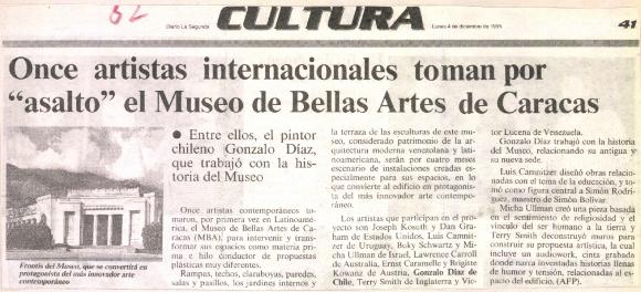 Once artistas internacionales toman por "asalto" el Museo de Bellas Artes de Caracas