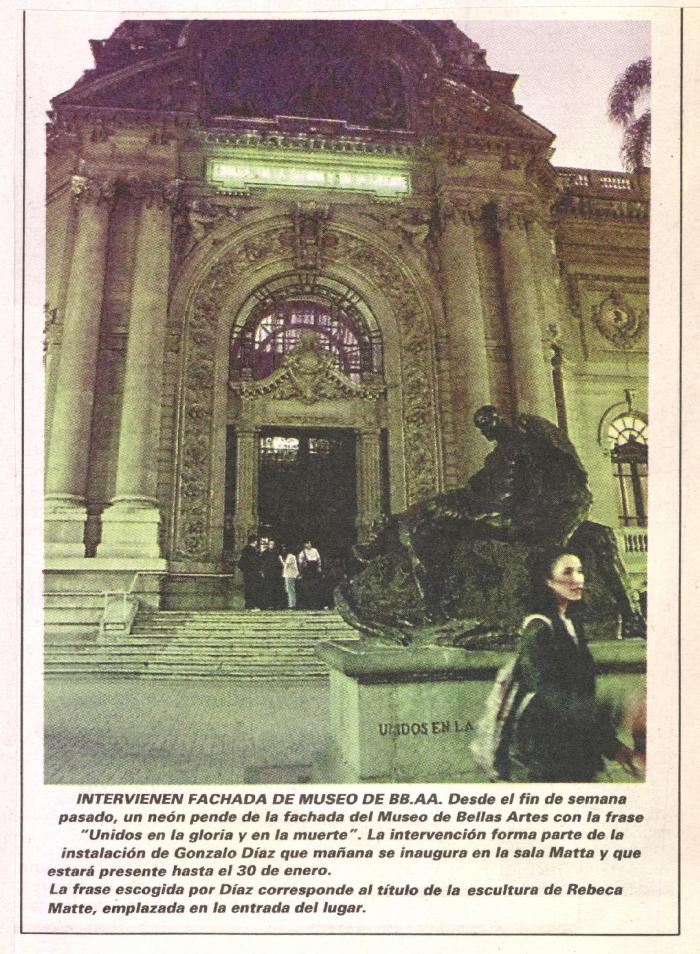 Intervienen fachada de museo de BB.AA.