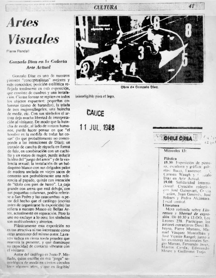 Gonzalo Díaz en la Galería Arte Actual