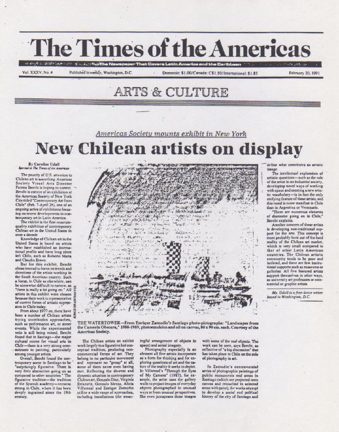 New Chilean artists on display