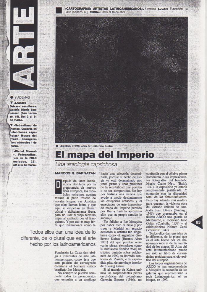 El mapa del imperio. Una antología caprichosa