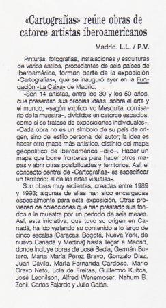 Cartografías reúne obras de catorce artistas iberoamericanos