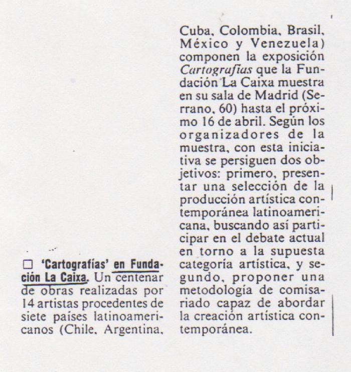 Cartografías en Fundación La Caixa