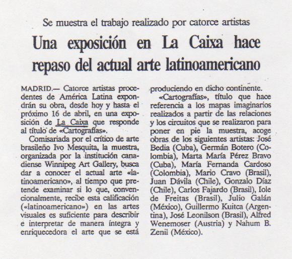 Una exposición en La Caixa hace repaso del actual arte latinoamericano