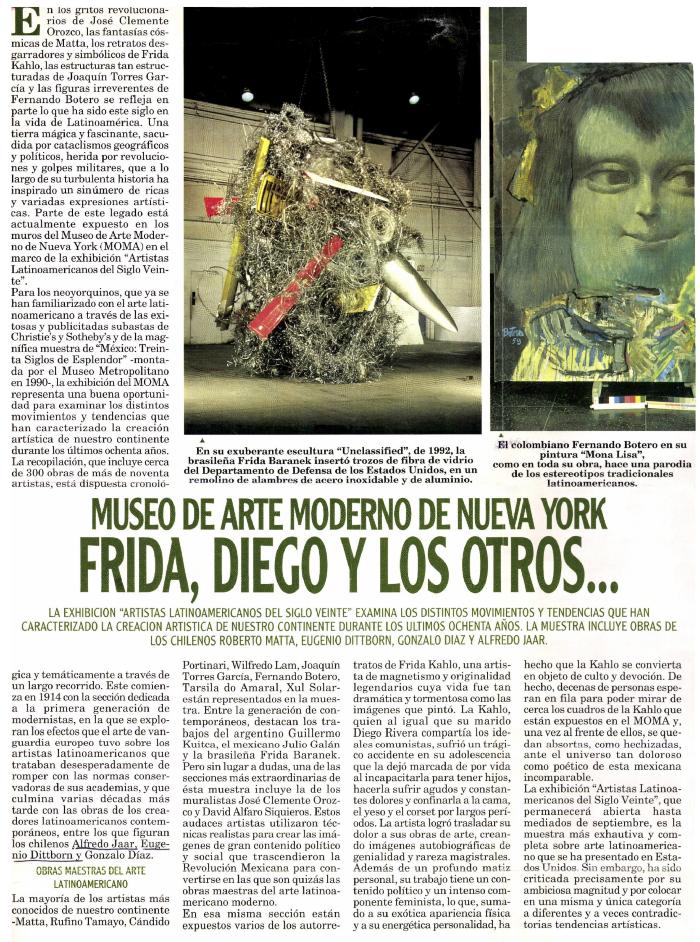 Museo de Arte Moderno de Nueva York: Frida, Diego y los otros…