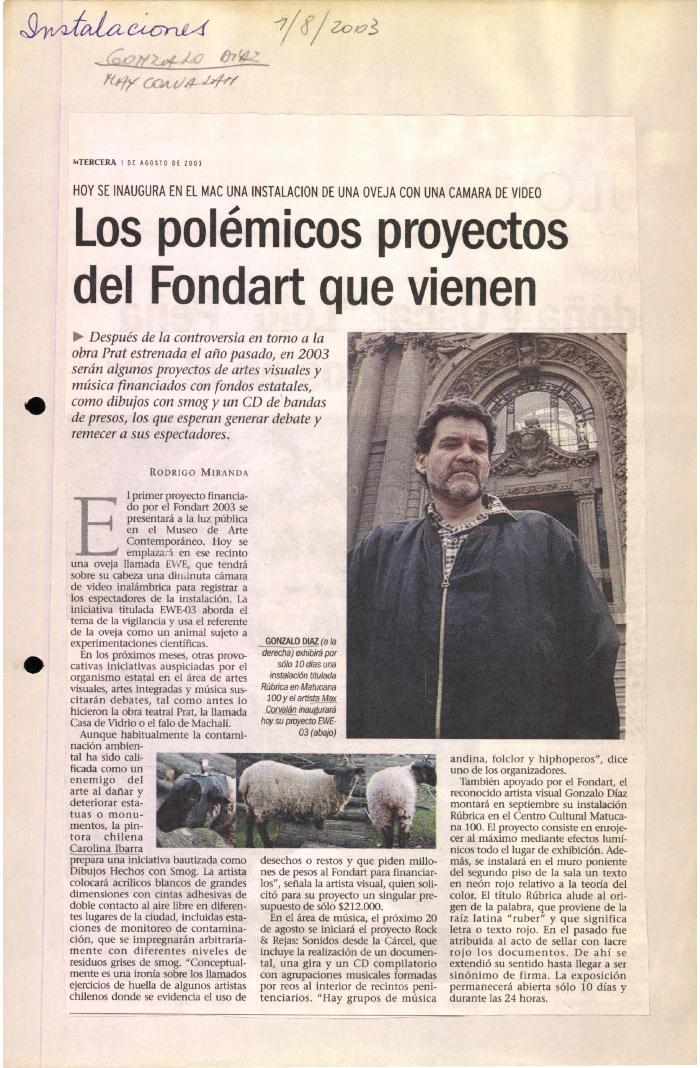 Los polémicos proyectos Fondart que vienen