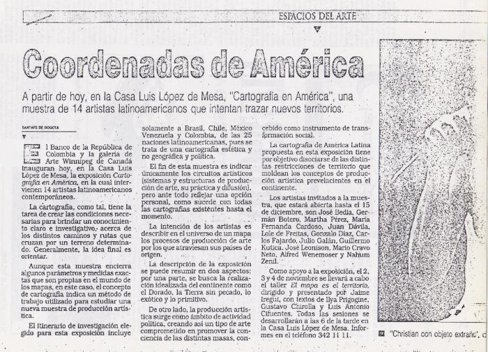 Coordenadas de América