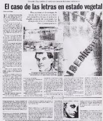 El caso de las letras en estado vegetal