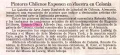 Pintores chilenos exponen en muestra en Colonia