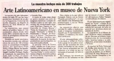 Arte Latinoamericano en museo de Nueva York