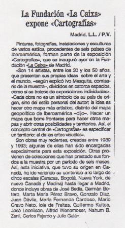 La Fundación  expone Cartografías