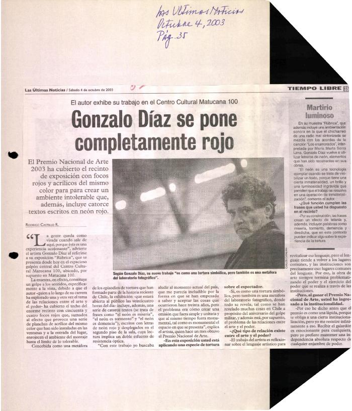 Gonzalo Díaz se pone completamente rojo