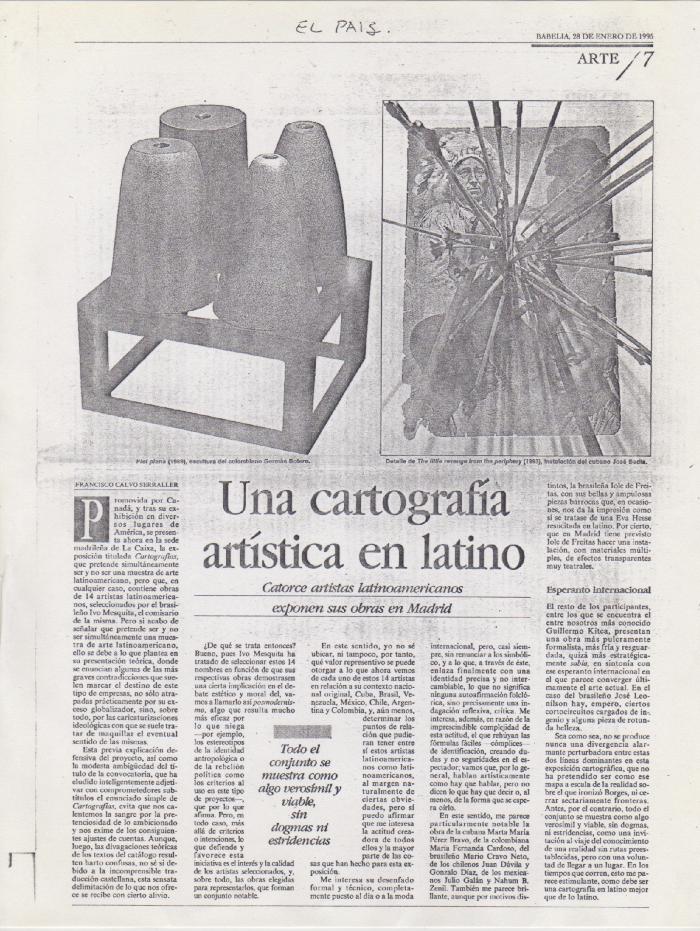 Una cartografía artística en latino