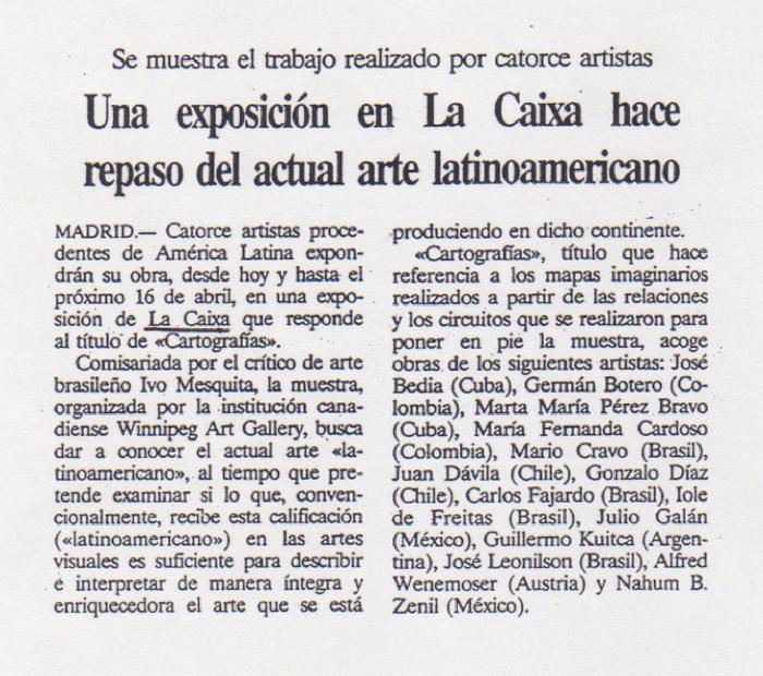 Una exposición en La Caixa hace repaso del actual arte latinoamericano