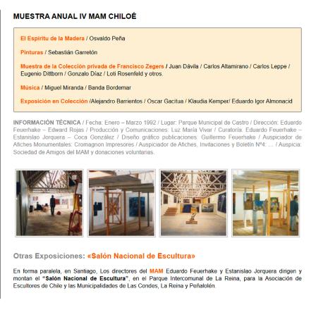MUESTRA ANUAL IV MAM CHILOÉ