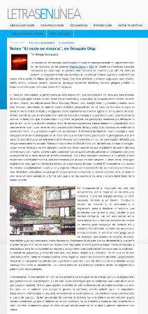 Sobre "El Neón es Miseria", de Gonzalo Díaz