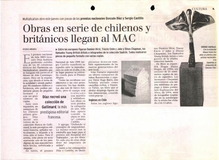 Obras en serie de chilenos y británicos llegan al MAC