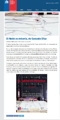 El Neón es Miseria de Gonzalo Díaz