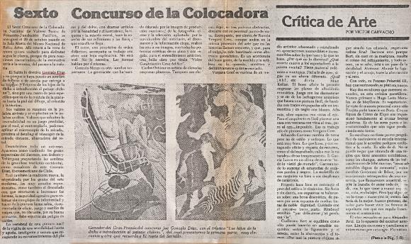 Sexto Concurso de la Colocadora