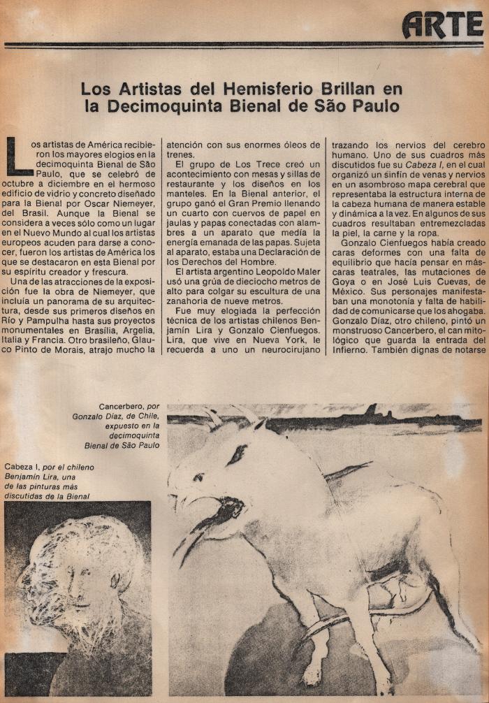Los artistas del hemisferio brillan en la decimoquinta bienal de Sao Paulo