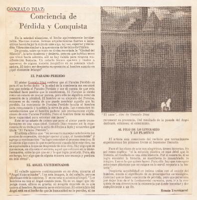 Gonzalo Díaz_ Conciencia de pérdida y conquista