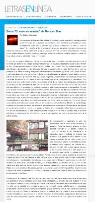 Sobre "El Neón es Miseria", de Gonzalo Díaz