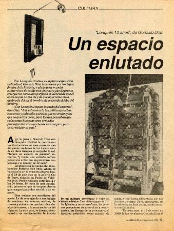 Lonquén 10 años de Gonzalo Díaz: un espacio enlutado