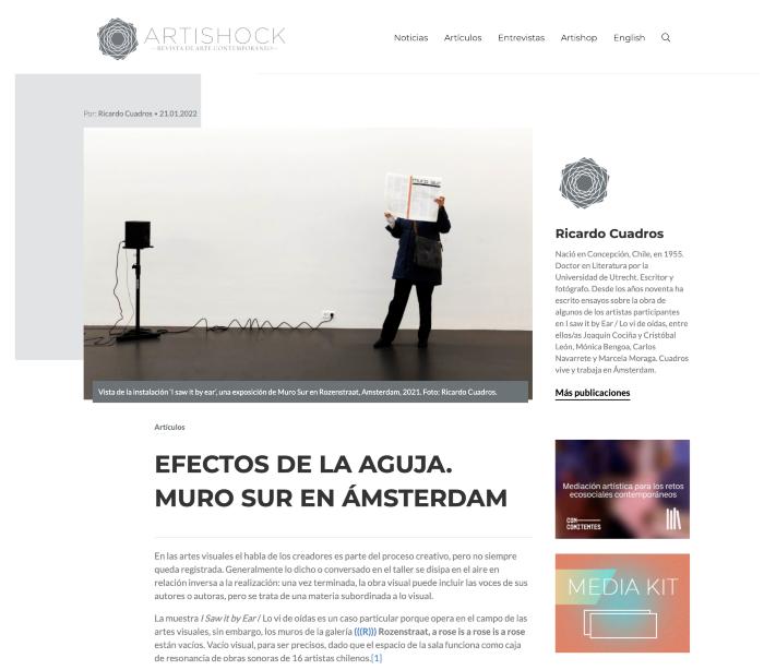 Efectos de la aguja. Muro Sur en Amsterdam
