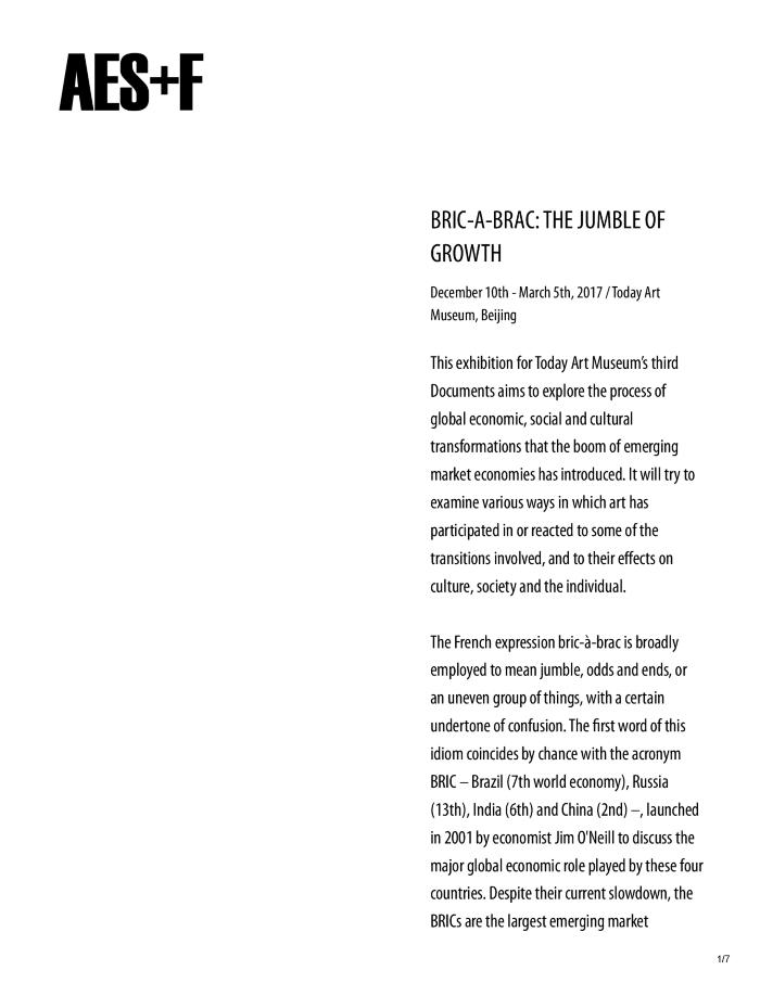BRIC-à-brac:The Jumble of Growth