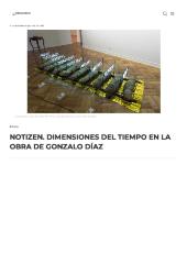 Notizen. Dimensiones del tiempo en la obra de Gonzalo Díaz