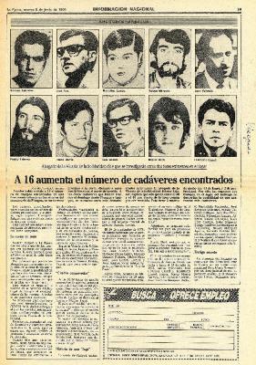 A 16 aumenta el número de cadáveres encontrados